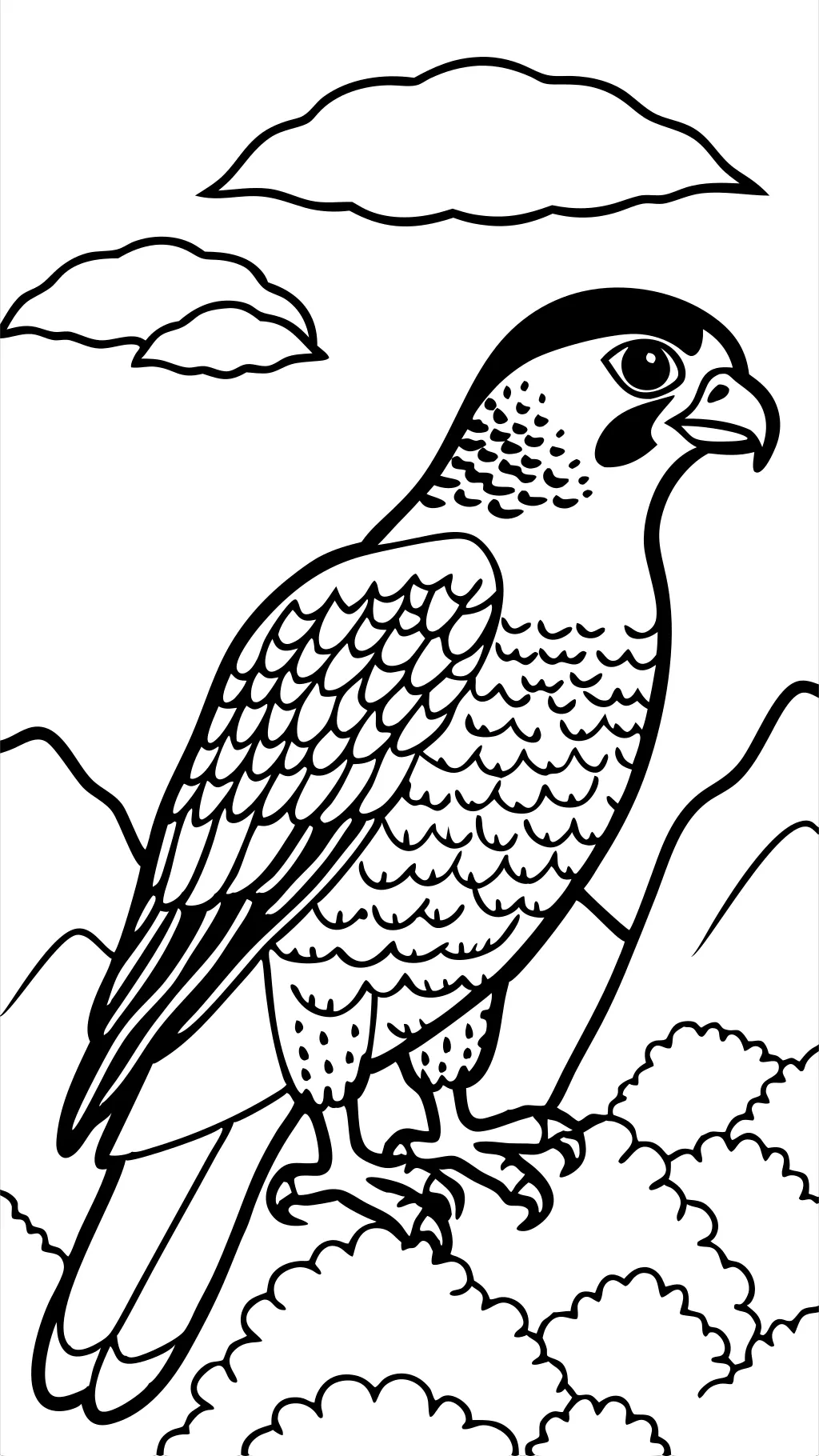 Página para colorear de Falcon Peregrine